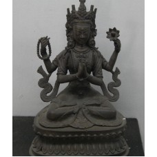 Statuette of Shadakshari Lokesvara, solar disc, sun disc